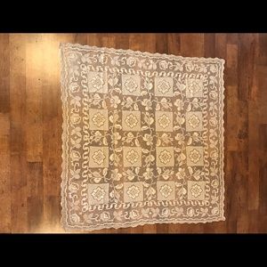 Vintage Boho Crochet Tablecloth